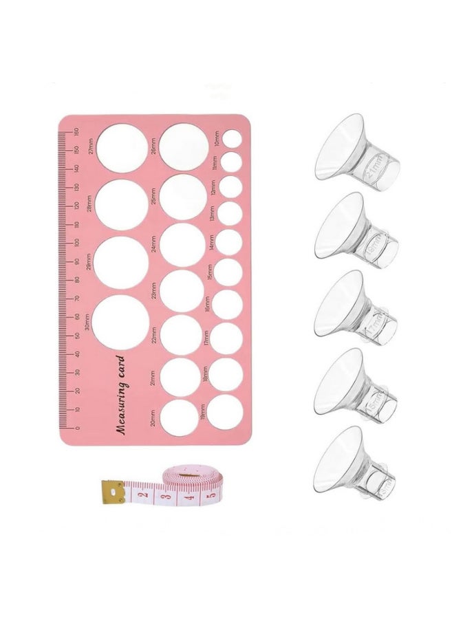 5 قطع من حشوات السليكون المخفضة لصمامات مضخات موم كوزي وميديلا، مقاسات 13/15/17/19/21 ملم، متوافقة مع دروع 24 ملم، وتناسب مضخات الثدي القابلة للارتداء ويلو S9/S10/S12 - Image 1